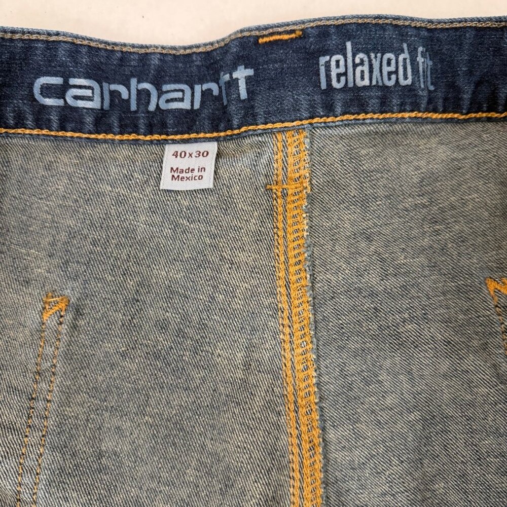 Carhartt Jeans Rugged Flex Relaxed Fit Blue - Men's 40x30 - Picture 8 of 10